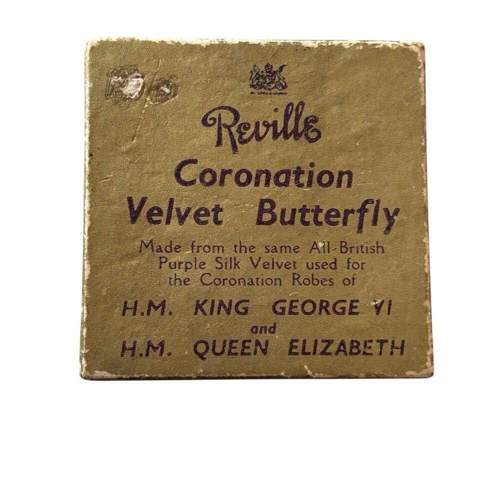 Reville Coronation Velvet Butterfly Brooch from coronation of George VI 1936 - Picture 5 of 5